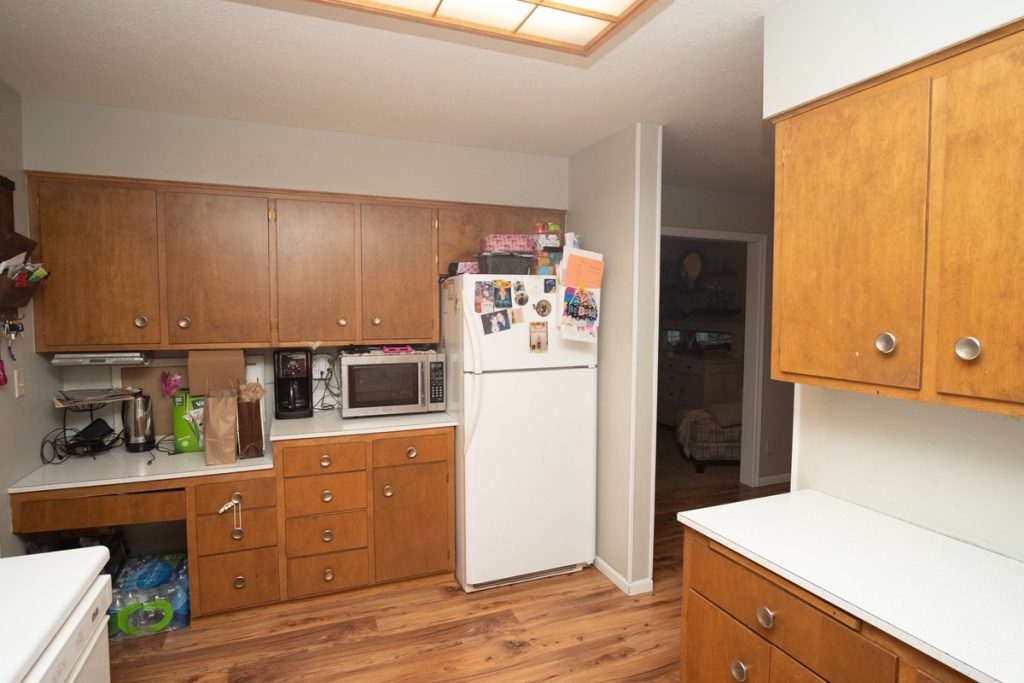 A before photo of a full kitchen redesign in Moorhead, MN.